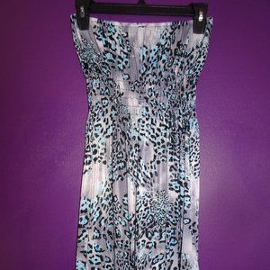 BASIX Print Swimsuit Cover/Dress Size Small